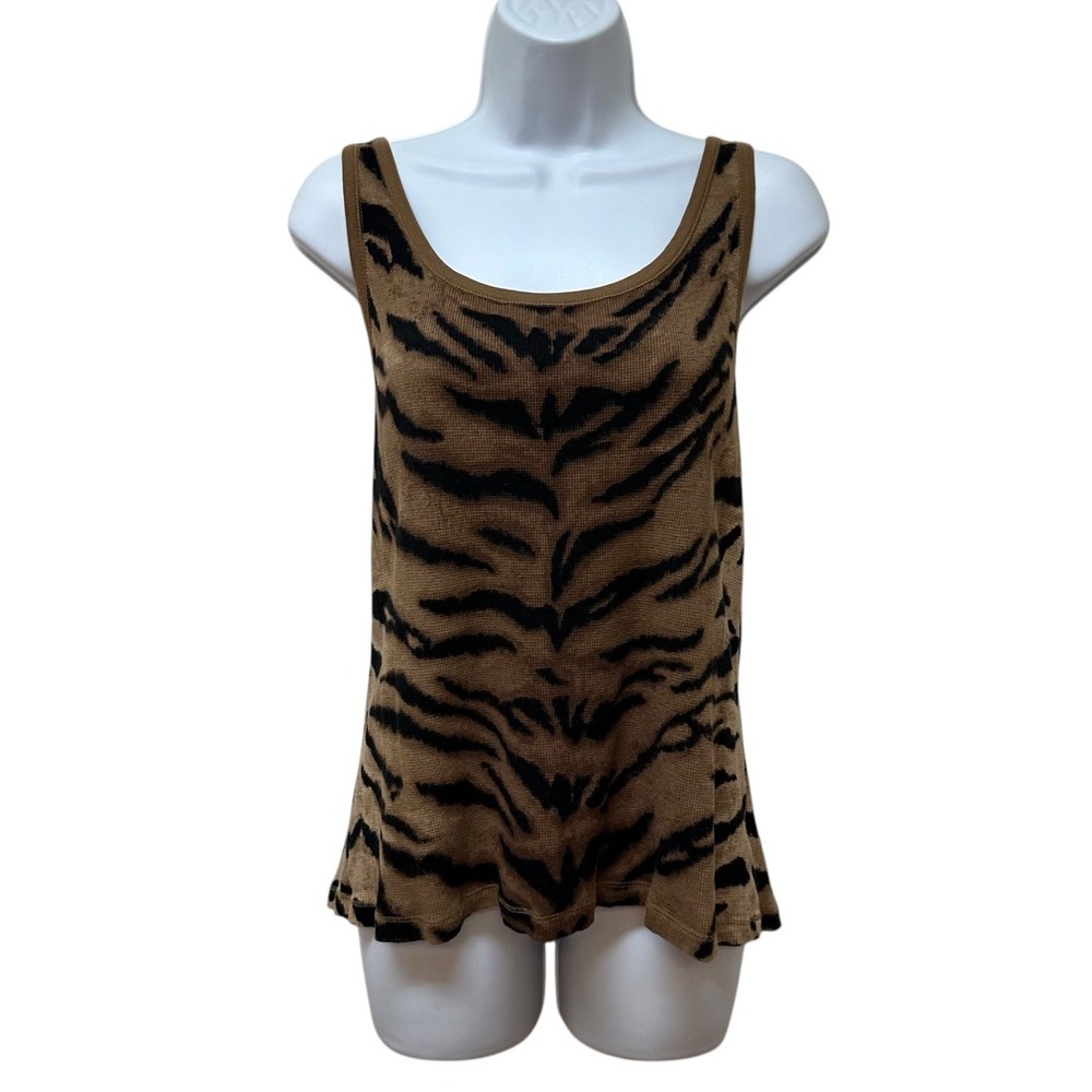 Ralph Lauren LRL Active Animal Print Sleeveless Top Tank Cotton Stretch Size XL